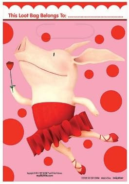 Olivia Nick Jr Cartoon Pig Welcome World Birthday Party Favor Sacks Loot Bags