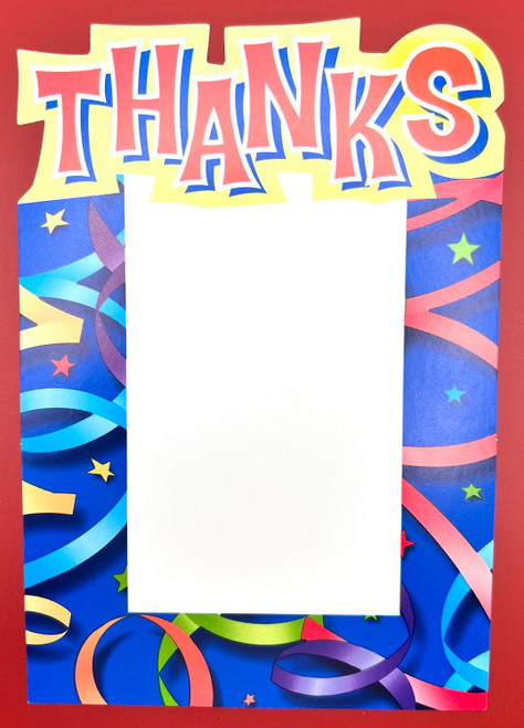 Celebration Streamers Blue Adult Birthday Party Thank You Notes w/Envelopes