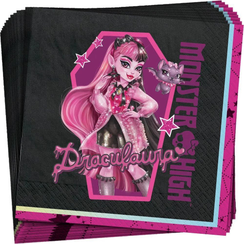 Monster High Mattel Toy Doll Girls Kids Birthday Party Paper Luncheon Napkins