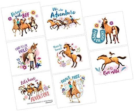 Spirit Riding Free DreamWorks Horse Kids Birthday Party Favor Temporary Tattoos