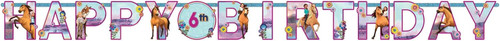 Spirit Riding Free DreamWorks Horse Kids Birthday Party Decoration Letter Banner