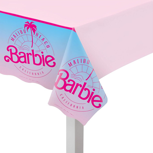 Malibu Barbie Mattel Doll Kids Birthday Party Decoration Plastic Tablecover