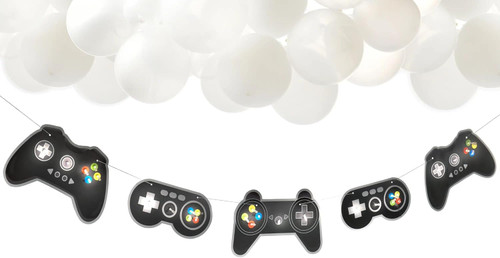 Level Up Video Game Gamer Kids Birthday Party Decoration Light-Up Banner