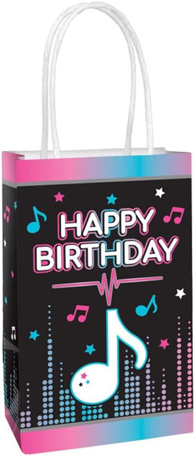 Internet Famous Music Dance Kids Birthday Party Favor Sacks Paper Kraft Bags