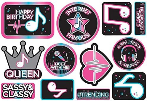 Internet Famous Pop Music Dance Girl Kids Birthday Party Wall Decoration Cutouts