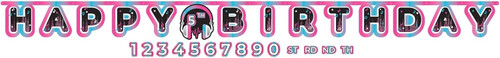 Internet Famous Music Dance Birthday Party Decoration Add-An-Age Letter Banner