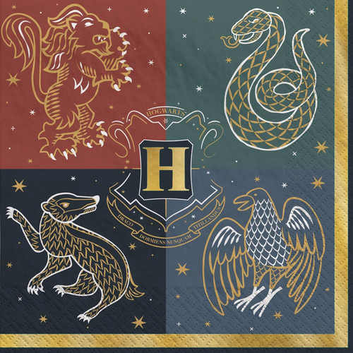 Harry Potter Hogwarts United Wizard Kids Birthday Party Paper Beverage Napkins