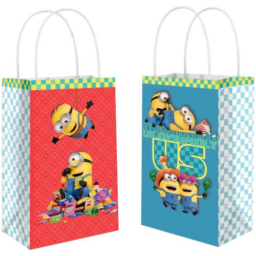 Despicable Me Movie Minions Kids Birthday Party Favor Sacks Kraft Paper Bags