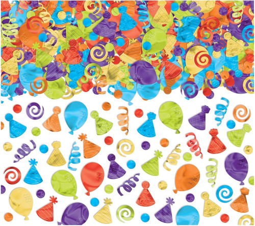 Birthday Celebration Balloon Bright Color Party Decoration 5 oz. Foil Confetti