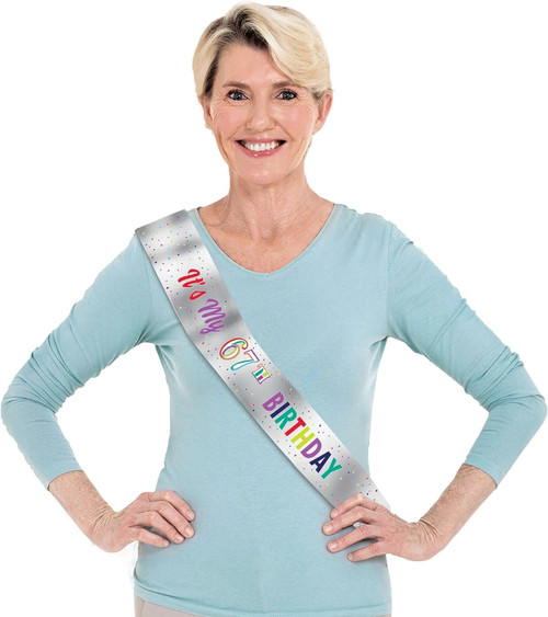 Here's to Your Birthday Over the Hill Party Favor Add-An-Age Foil Sash