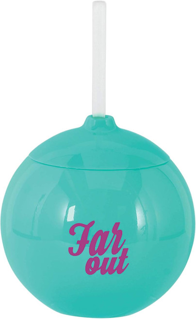 Good Vibes 60's & 70's Decades Retro Theme Party Favor 22 oz. Plastic Sippy Cup