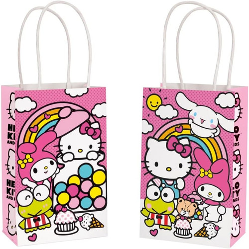 Hello Kitty Sanrio Retro Animal Kids Birthday Party Favor Sacks Paper Kraft Bags