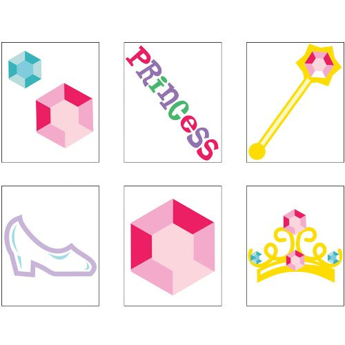 Castle Fun Princess Girl Kids Birthday Party Favor Temporary Tattoos