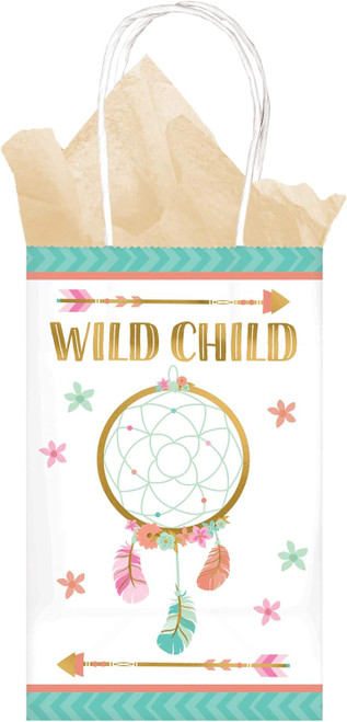 Wild Child Boho Chic Bohemian Girl Birthday Party Favor Paper Gift Bags