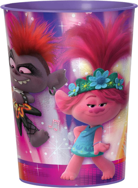 Trolls World Tour Movie Cartoon Kids Birthday Party Favor 16 oz. Plastic Cup