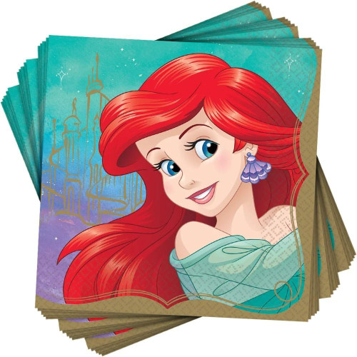 Disney Princess Cartoon Movie Kids Birthday Party Paper Luncheon Napkins ARIEL