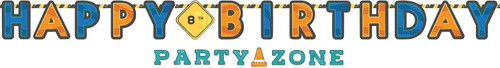 ConstruZone Tractor Boys Kids Birthday Party Decoration Jumbo Letter Banner Kit