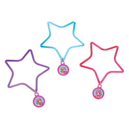 Rainbow Butterfly Unicorn Kitty Kids Birthday Party Favor Star Bracelet 3 COLORS