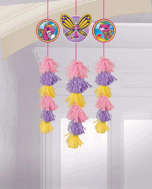 Rainbow Butterfly Unicorn Kitty Cute Kids Birthday Party Dangling Decorations