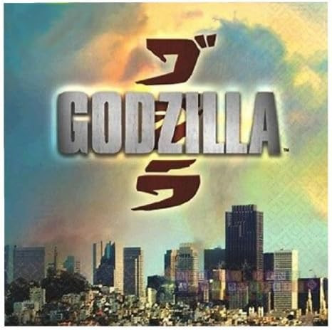 Godzilla Movie Kaiju Film Monster Dinosaur Birthday Party Paper Beverage Napkins
