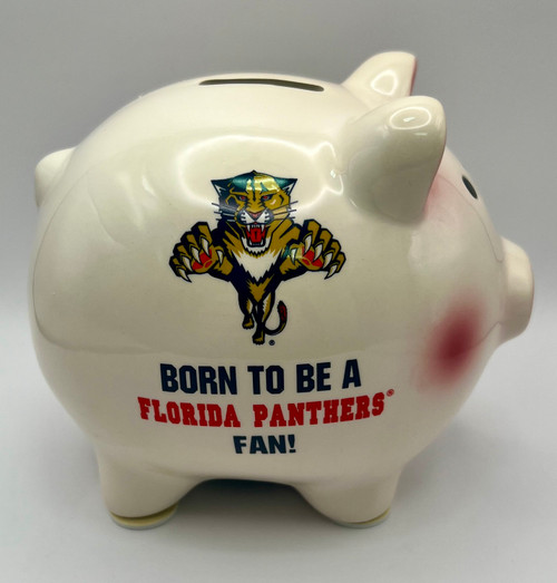 Florida Panthers NHL Hockey Gift Rare Collectible Born to Be Ceramic Piggy Bank