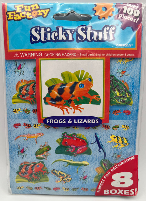 Frogs & Lizards Rainforest Jungle Animals Birthday Party Sticky Stuff Stickers