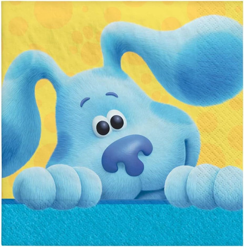 Blue's Clues Nick Jr Cartoon Dog Kids Birthday Party Paper Beverage Napkins