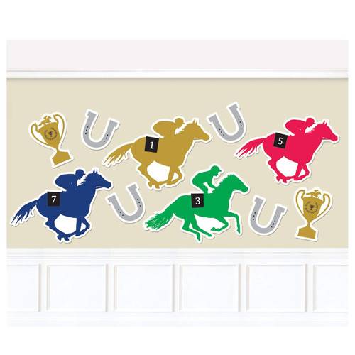 Horse Race Derby Day Kentucky Sports Racing Theme Party Wall Decoration Cutouts
