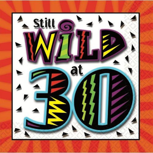 Still Wild At...30 Animal Print Over Hill Birthday Party Paper Luncheon Napkins