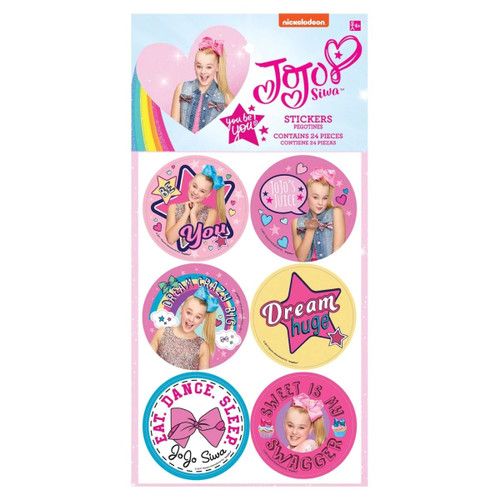 JoJo Siwa Singer Nickelodeon Kids Birthday Party Favor Scrapbook Stickers