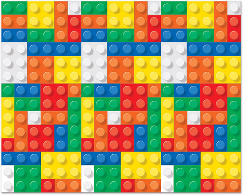 Building Blocks Toy Birthday Party Hanging Wall Decoration Insta-Theme Backdrop