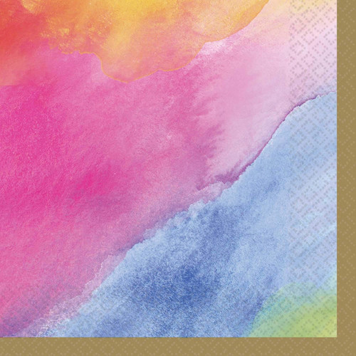 Rainbow Dream Solid Color Marble Pride Theme Party Paper Beverage Napkins