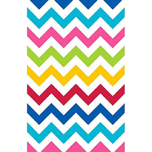 Bright Chevron Modern Rainbow Garden Birthday Party Decoration Tablecover