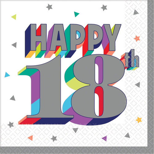 Here's to Your Birthday Over the Hill Party Paper Beverage Napkins 18TH BIRTHDAY