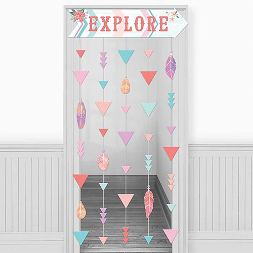 Free Spirit Bohemian Boho Chic Flower Birthday Party Decoration Door Curtain