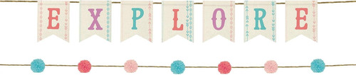 Free Spirit Bohemian Boho Flower Birthday Party Decoration Canvas Banner Kit