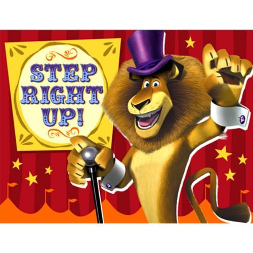 Madagascar 3 Movie Jungle Safari Animal Birthday Party Invitations w/Envelopes