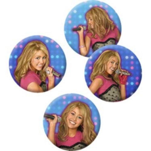 Hannah Montana Rock the Stage Pop Star Birthday Party Favor Buttons Mini Pins