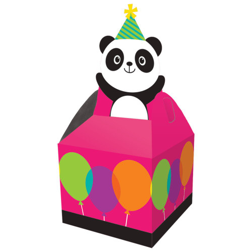 Panda-Monium Panda Bear Animal Cute Kids Birthday Party Favor Boxes