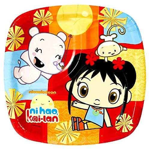 Ni Hao, Kai-Lan Cartoon Nick Jr TV Kids Birthday Party 7" Square Dessert Plates