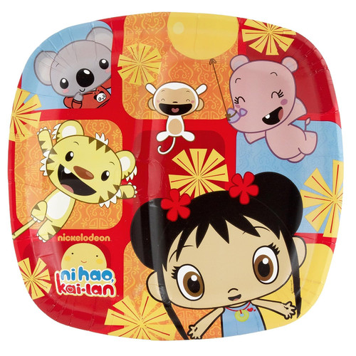 Ni Hao, Kai-Lan Cartoon Nick Jr TV Kids Birthday Party 9" Square Dinner Plates