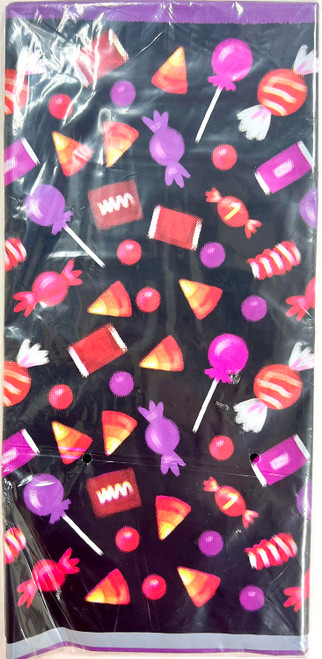 Happy Candy Eating Haunted House Carnival Halloween Party Decoration Tablecover