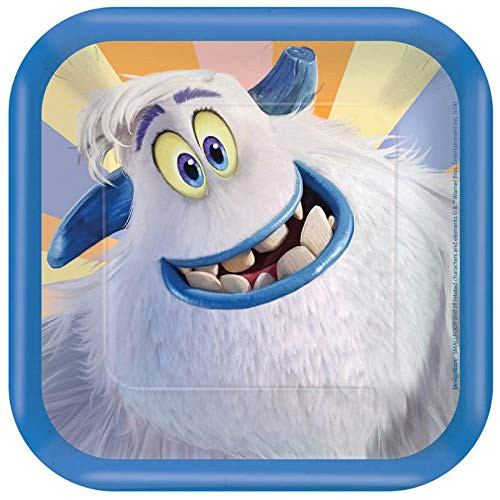 Smallfoot Movie Warner Yeti Bigfoot Kids Birthday Party 7" Square Dessert Plates