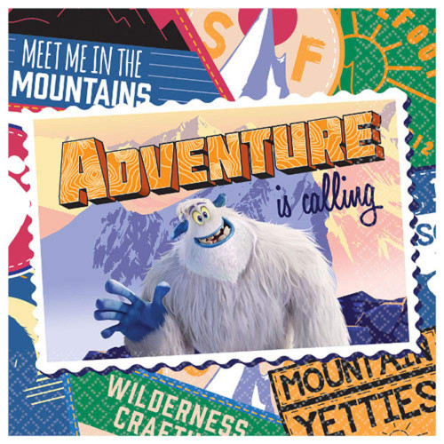 Smallfoot Movie Warner Yeti Bigfoot Kids Birthday Party Paper Luncheon Napkins