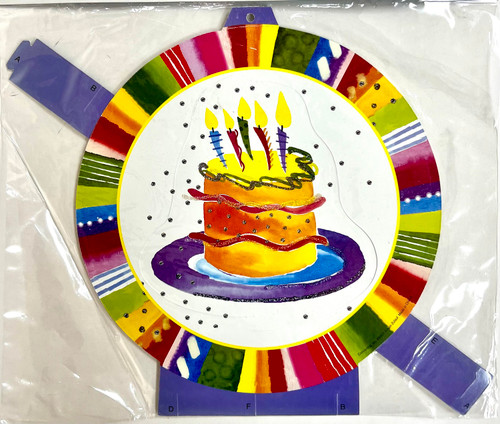 Party Time Birthday Cake Fiesta Stripe Birthday Party Decoration Centerpiece