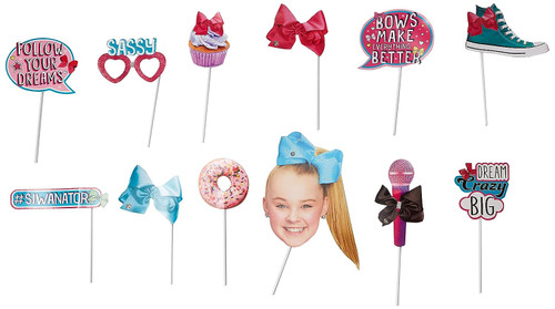 JoJo Siwa Nickelodeon Nick Jr Pop Star Kids Birthday Party Favor Photo Props Kit