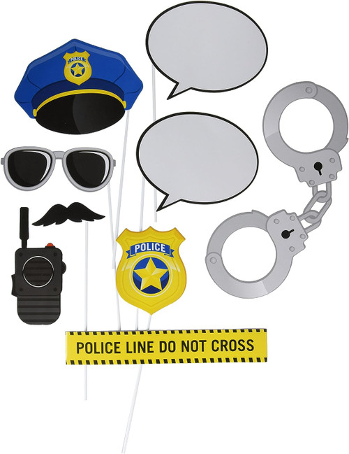Police Party Cop Officer Hero Kids Birthday Party Favor Photo Booth Props