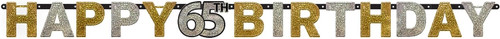 Sparkling Celebration Over the Hill 65th Birthday Party Decoration Letter Banner