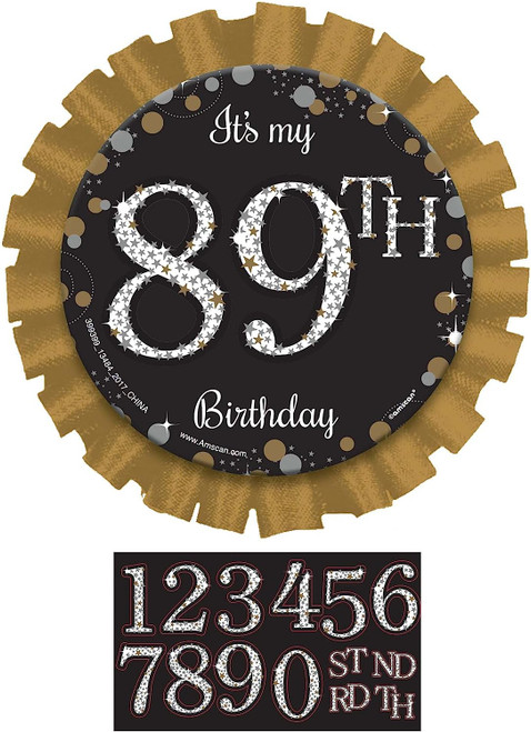 Sparkling Celebration Over the Hill Adult Birthday Party Favor Add-An-Age Button