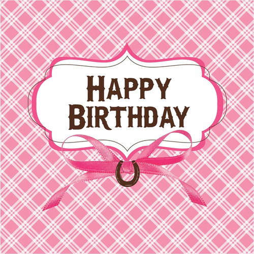 Heart My Horse Farm Animal Pink Cute Kids Birthday Party Paper Luncheon Napkins